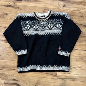 Skjaeveland Made in Norway Wool Sweater with Ornate Closures | S/M